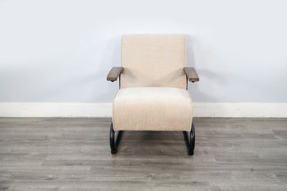 Nash Modern - Industrial Accent Chair With Metal Frame