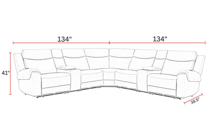 Momentum - Modular Power Reclining Sectional With Power Adjustable Headrests