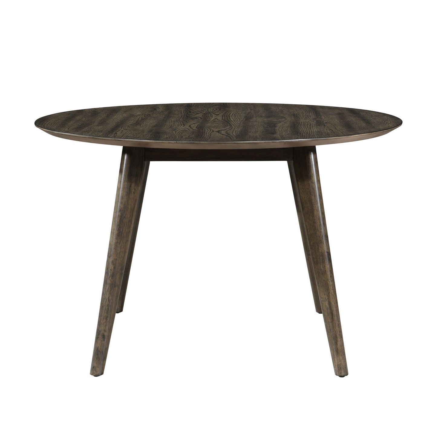 Rex - 48" Round Dining Table & 4 Open Back Chairs - Dark Brown