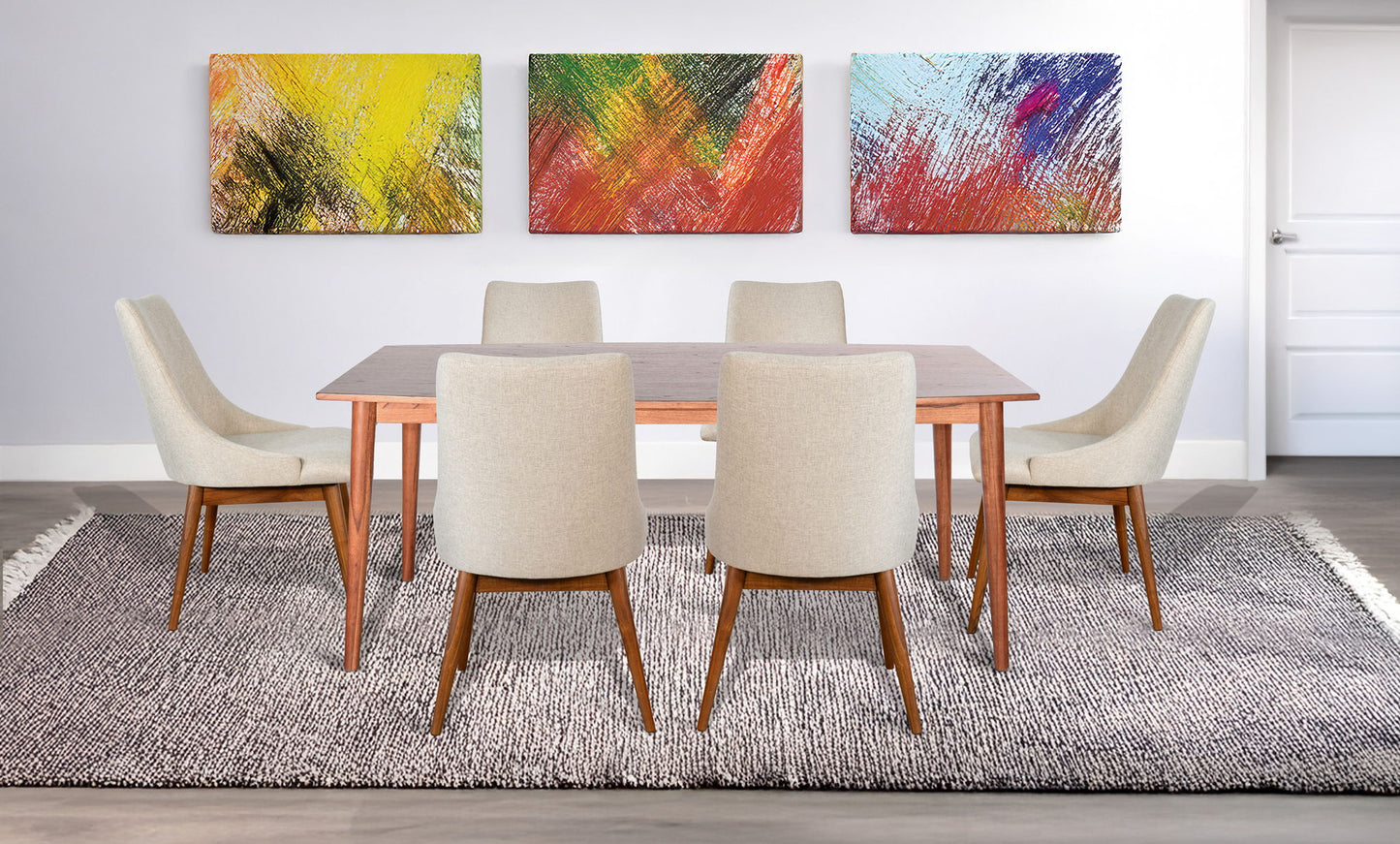 Mid-Century Wood Dining Set