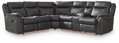 Sultan Meadow - 2-Piece Reclining Sectional - Carbon