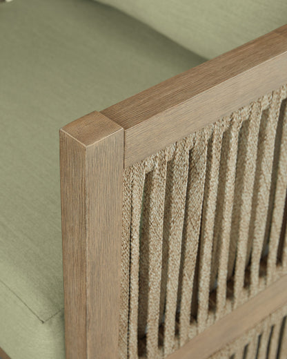 Serena Shores - Lounge Chair With Cushion (Set of 2) - Beige / Green