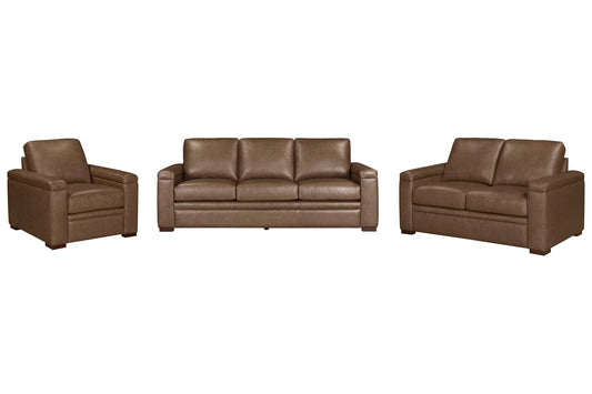 Garrison - Stationary Loveseat - Renaissance Tobacco
