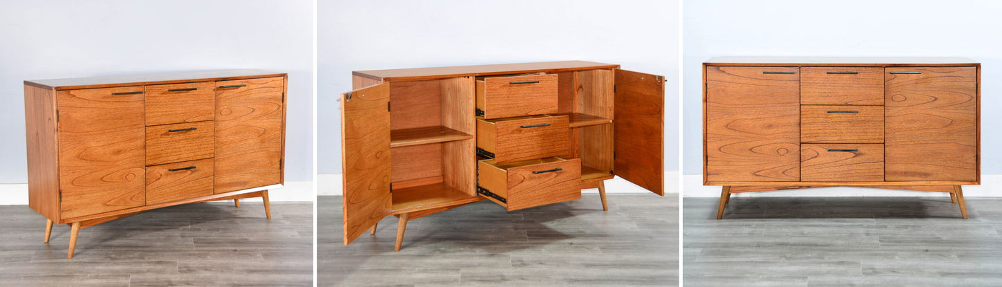 American Modern - Wood Sideboard Buffet - Cinnamon