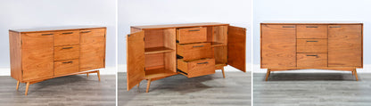 American Modern - Wood Sideboard Buffet - Cinnamon