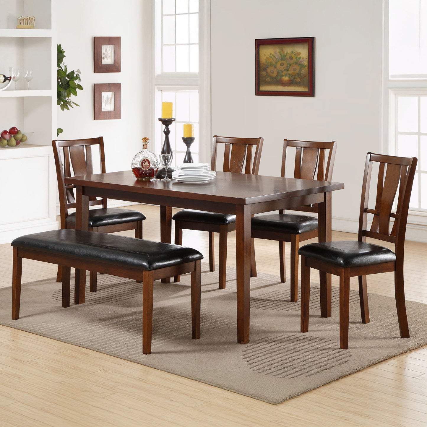 Dixon - 6 Piece Standard Dining Set - Dark Espresso