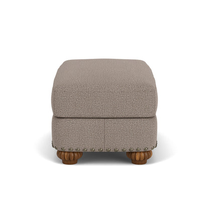 Patterson - Fabric Ottoman, Nailhead Trim