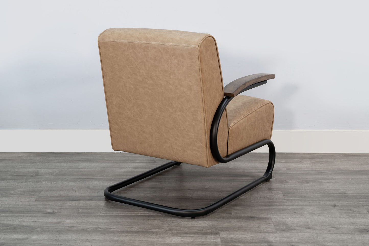 Nash Modern - Industrial Accent Chair With Metal Frame