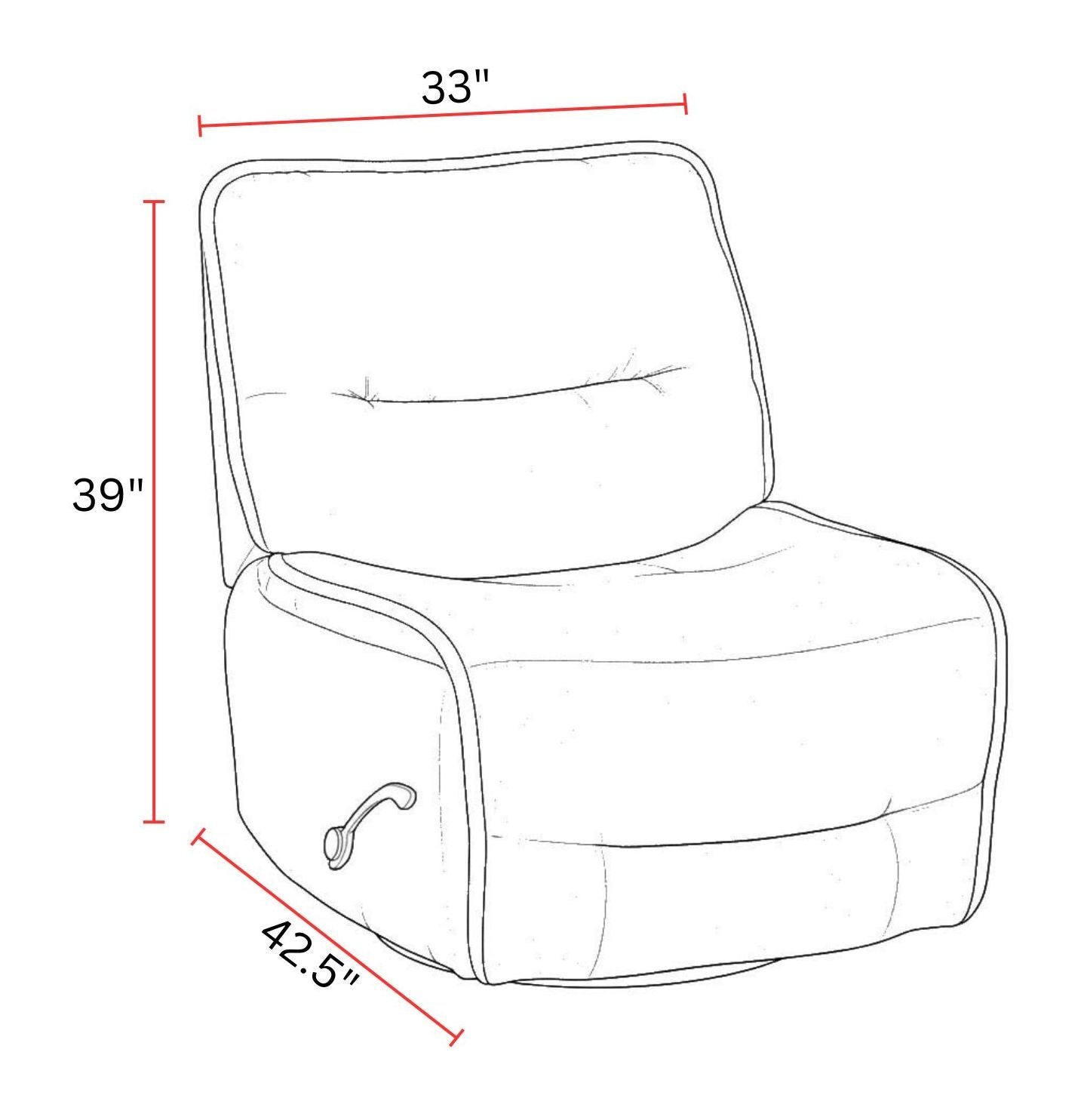 Leo - Armless Recliner - Wheat