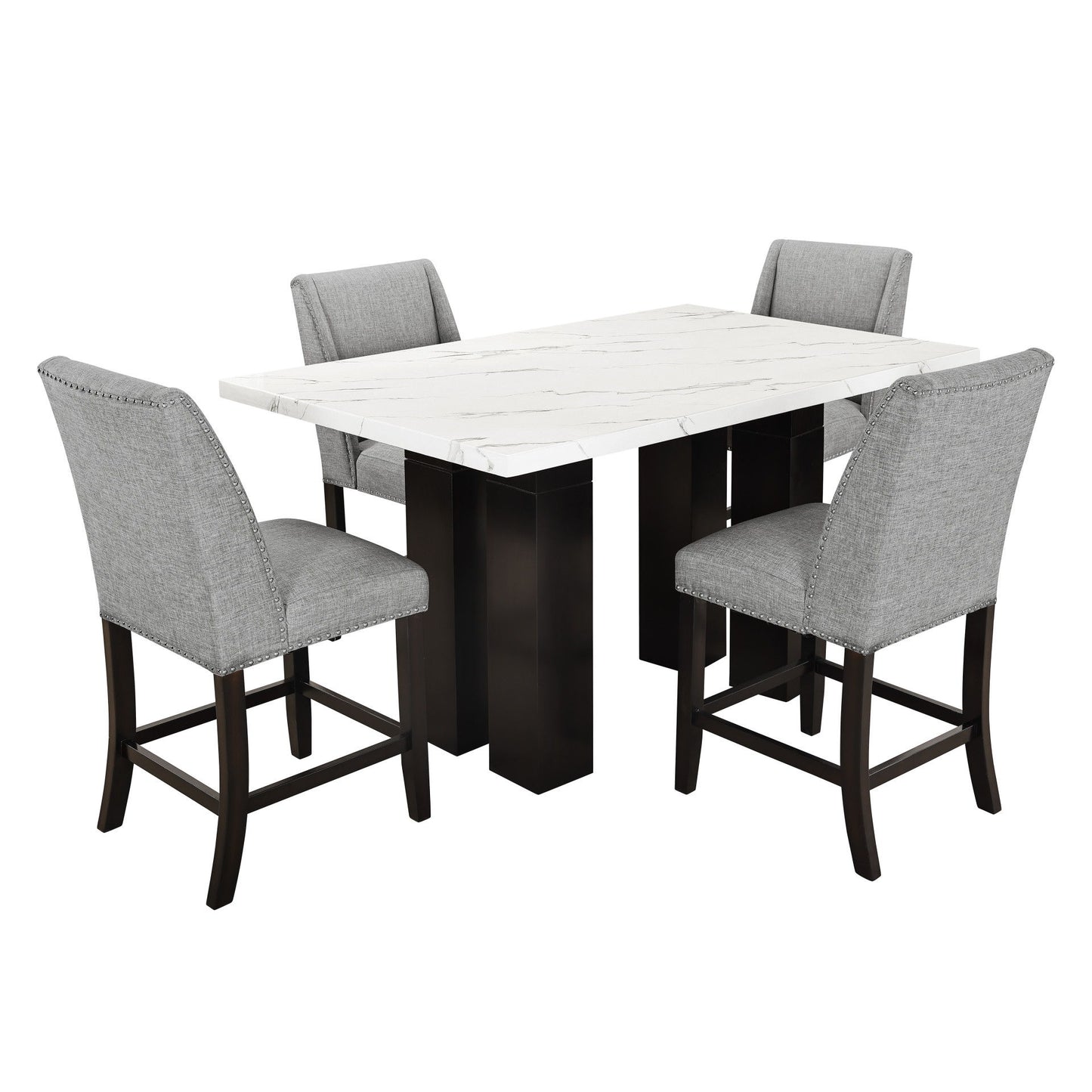Faust - Counter Chair (Set of 2) - Gray