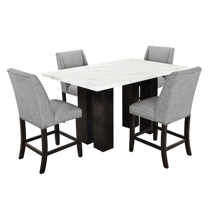 Faust - Counter Chair (Set of 2) - Gray