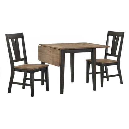 Harper - Drop Leaf Table - Brushed Brown / Pecan