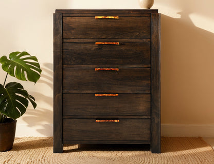 Raramuri - 5 Drawer Chest - Dark Brown