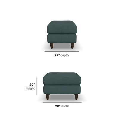 Lewis - Fabric Stationary Ottoman