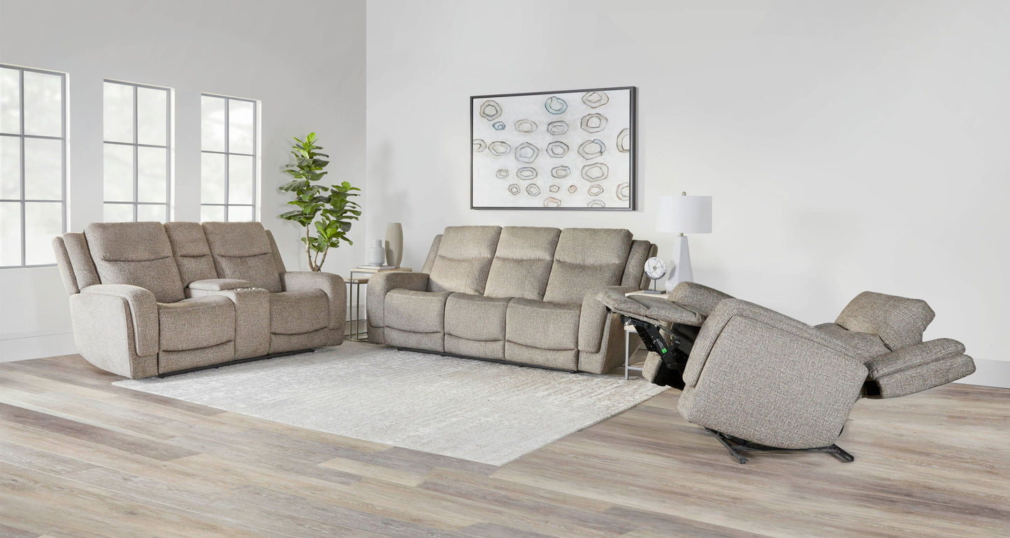 Penfield - Power Zero G Console Loveseat With Heat, Massage & Speaker P3 - Frappe