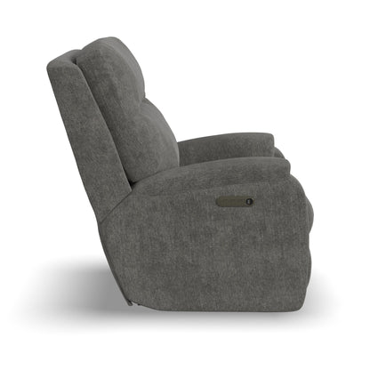 Penn - Fabric Power Rocking Recliner With Power Headrest & Lumbar
