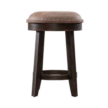 Paradise Valley - Upholstered Console Stool (RTA) - Dark Brown