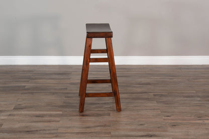 Santa Fe - Saddle Seat Stool With Wood Seat