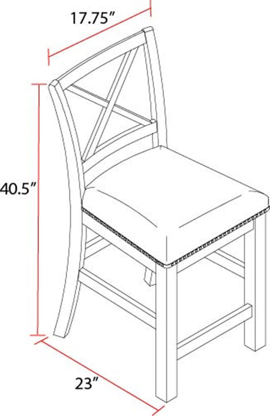 Lodge Dining - Upholstered Counter Chair (Set of 2) - Siltstone