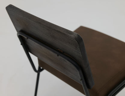 Balam - Upholstered Seat & Metal Base Chair (Set of 2) - Oil Black