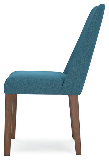 Lyncott - Dining Uph Side Chair (Set of 2) - Blue / Brown
