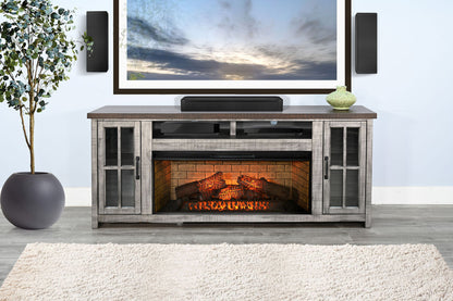 Homestead Hills - Media Console - Tobacco Leaf / Gray