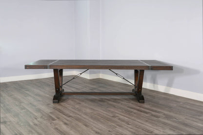 Yellowstone Folding Leaf Extension 11 Piece Dining Set - Tobacco Leaf