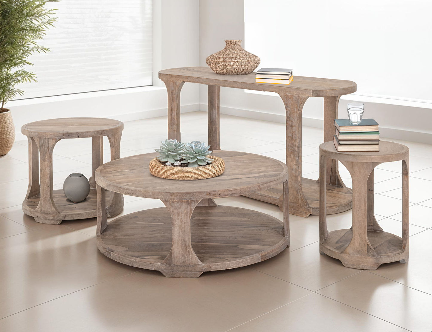 White Balam - 1 Shelf Table