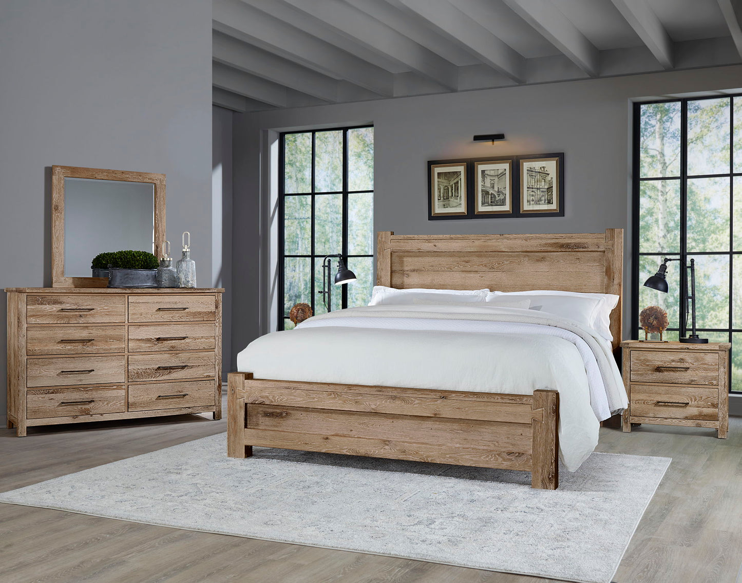 Dovetail - Poster Bed With Poster Footboard - Sun Bleached White