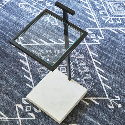 Mannill - Accent Table - Black / White