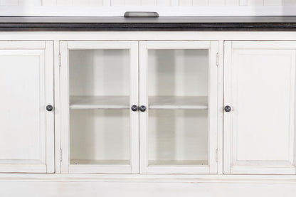 Carriage House - Entertainment Wall - Cottage White / Europen Dark