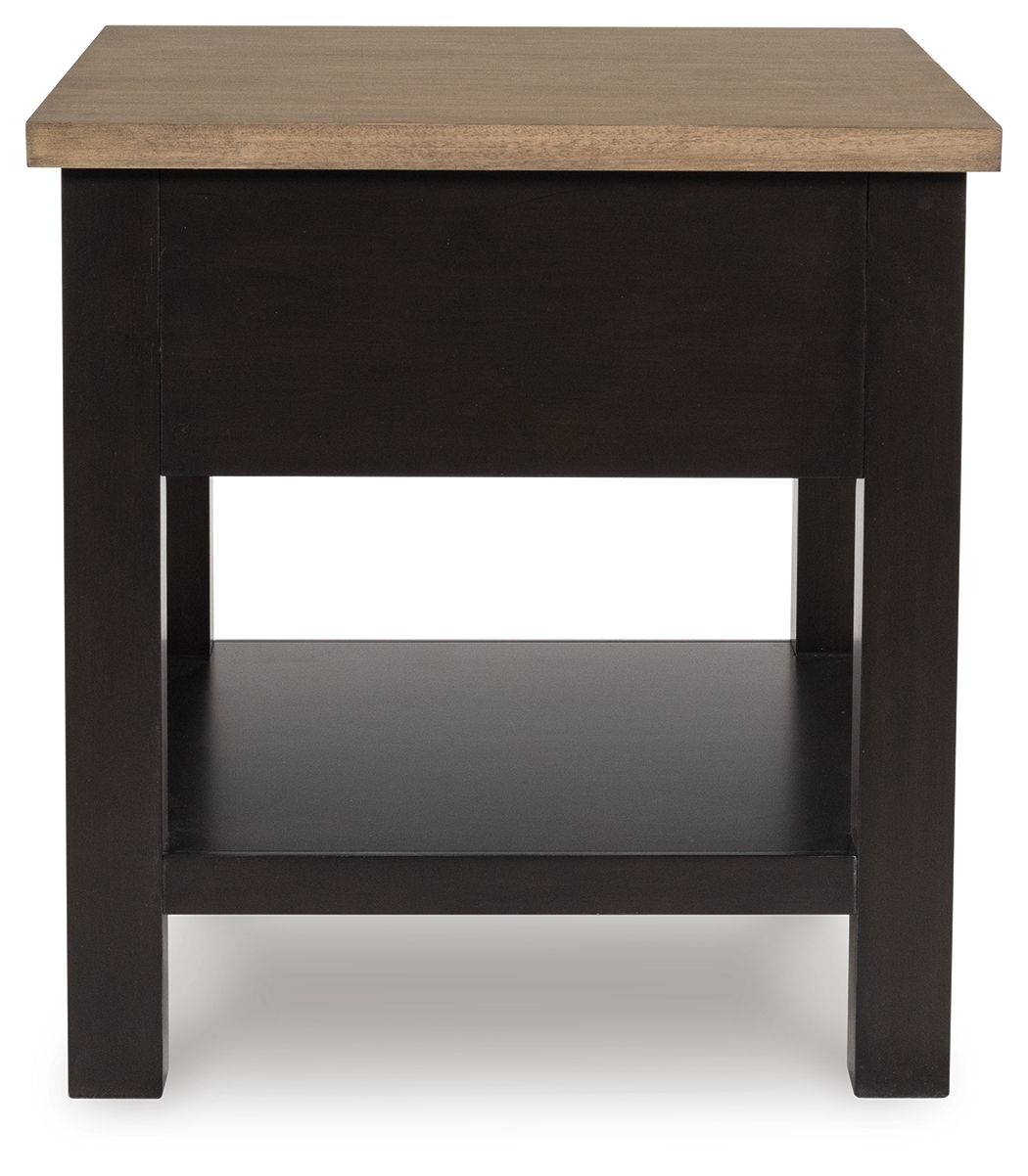Drazmine - Rectangular End Table - Brown
