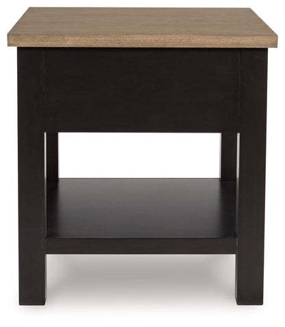 Drazmine - Rectangular End Table - Brown