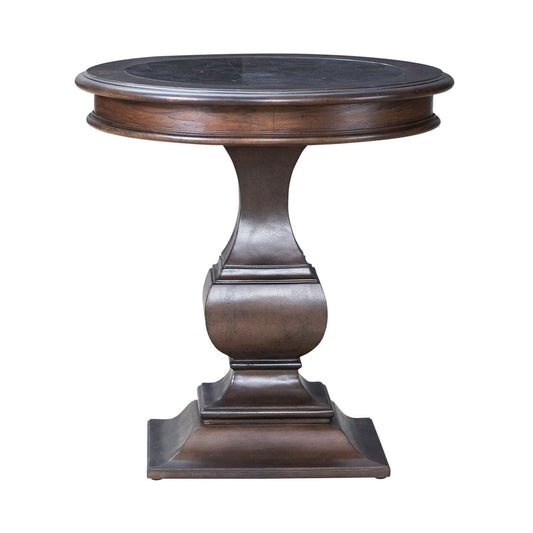 Provence Park - Round End Table - Chateau Brown