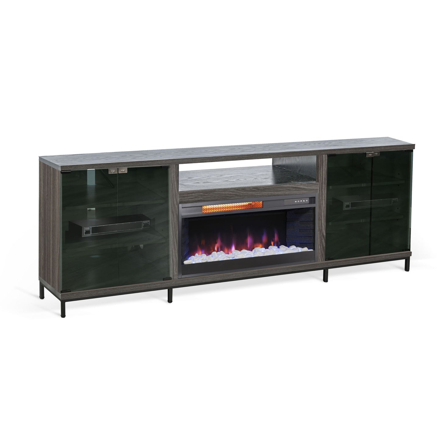 Napa 4 Doors Console With Fireplace Insert Option