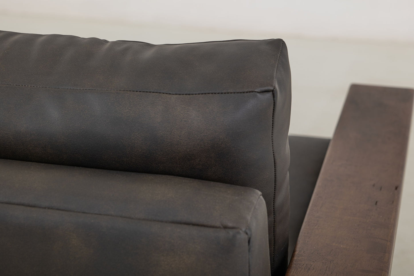 Walnut - Sofa - Licorice Black