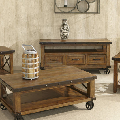 Taos - Coffee Table With Casters - Canyon Brown