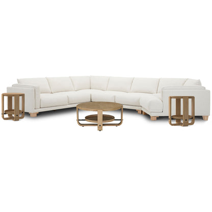 Escape - 4 Piece Modular Sectional With 1 Cocktail And 2 End Tables - Mirage Mist