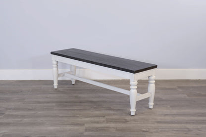 Carriage House - Bench - Cottage White / Europen Dark