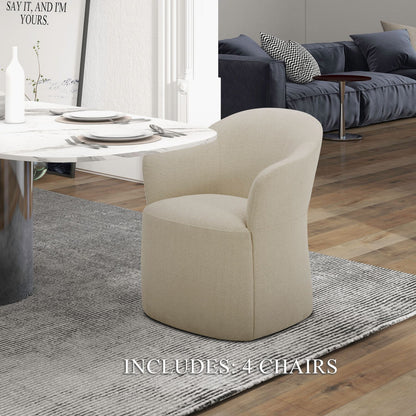 Accent Dining - Dining Chairs With Casters (Set of 4)
