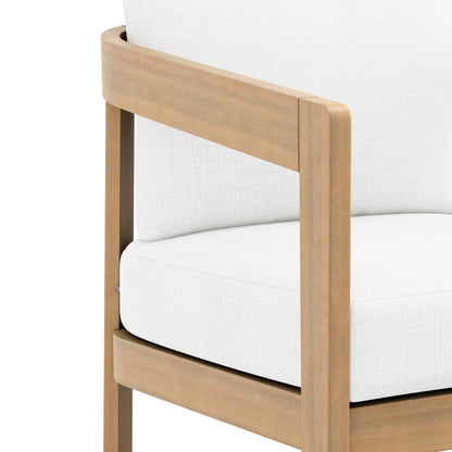 Wesley - Patio Club Chair With Cushion - White