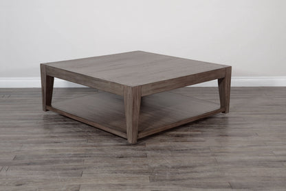 Doe Valley - Mahogany Wood Coffee Table With Casters