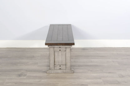 Homestead Hills - Wood Side Bench - Tobacco Leaf / Alpine Gray