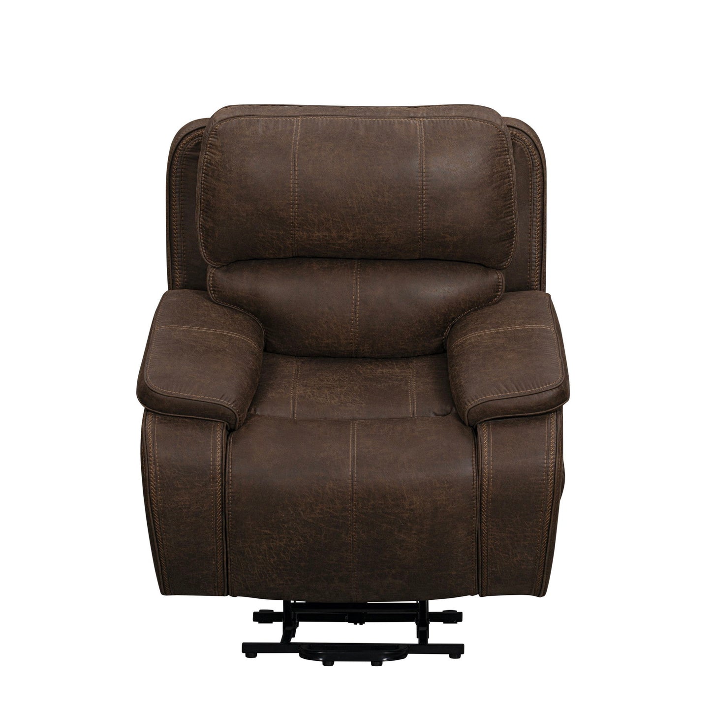 Brookings - Power Lift Recliner With Heat & Massage - Brown