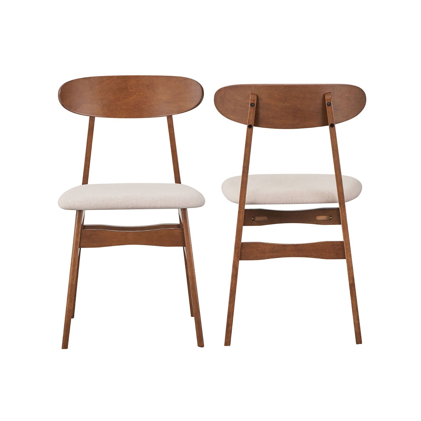 Morocco - Dining Chair With Natural Seat Cushion (Set of 2) - Brown