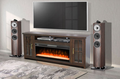 76" Media Console With Electric Fireplace