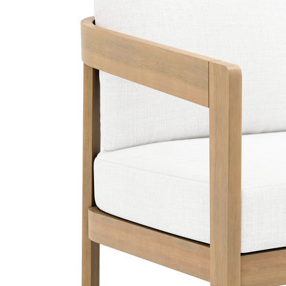 Wesley - Patio Loveseat With Cushions - White