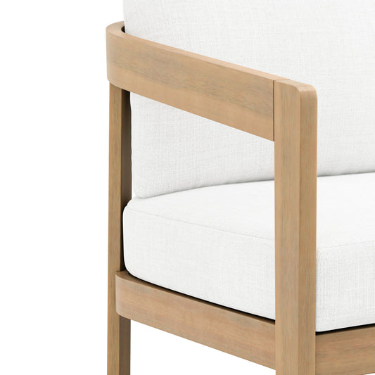 Wesley - Patio Loveseat With Cushions - White