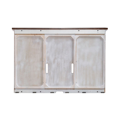 River Place - Entertainment Hutch - Riverstone White & Tobacco
