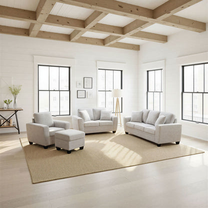 Ashbury - Sofa With 2 Pillows - Soft Gray